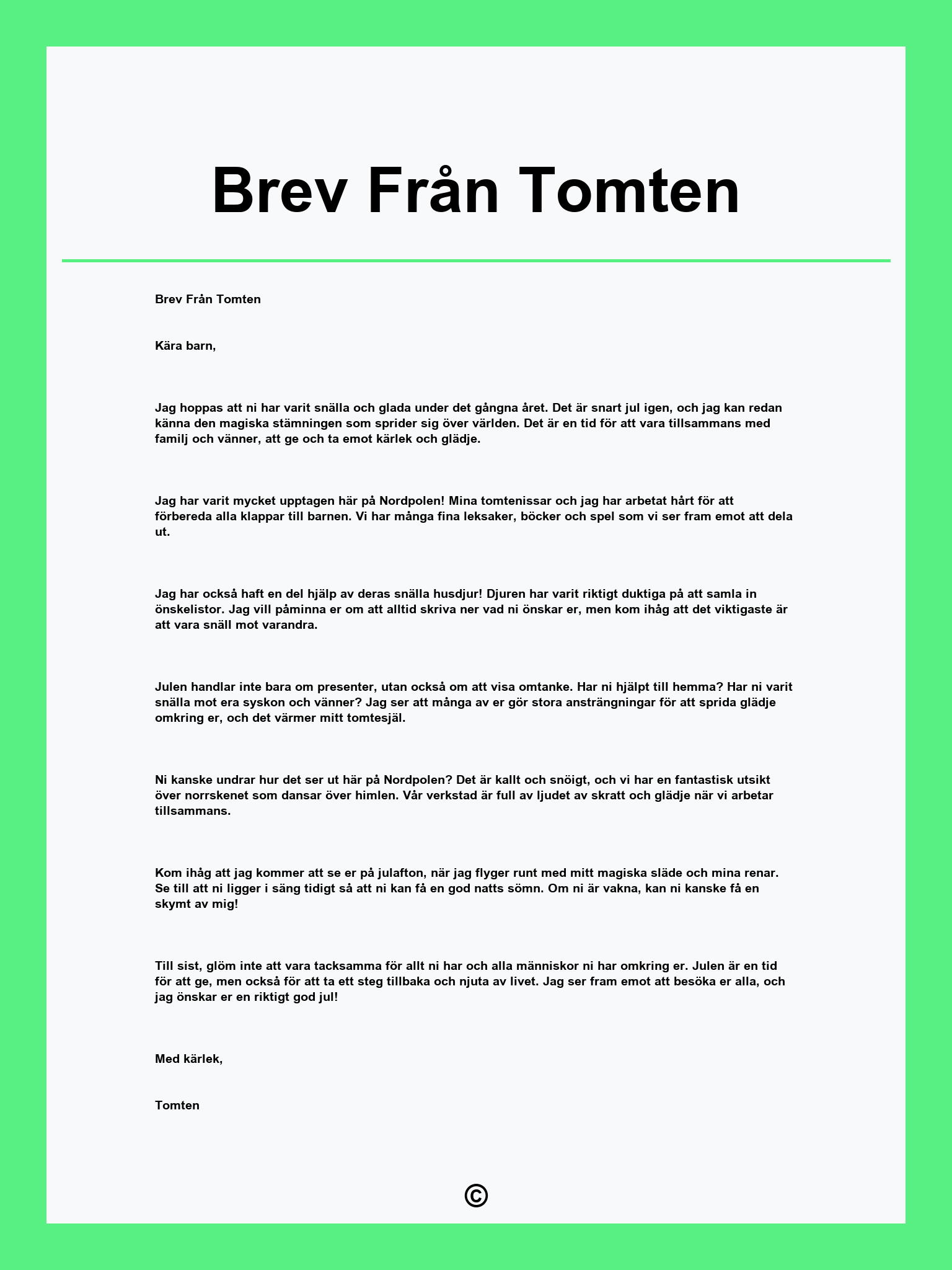 Brev Från Tomten