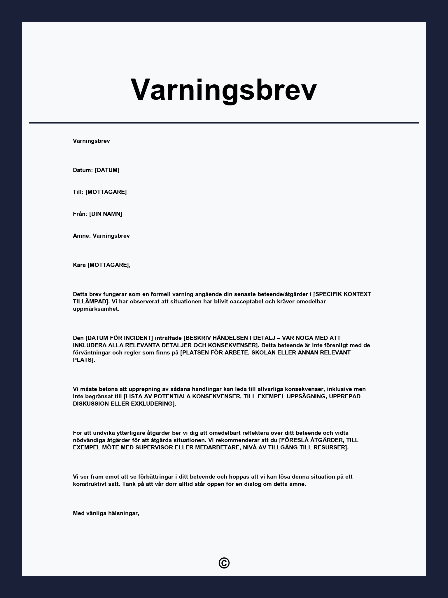 Varningsbrev